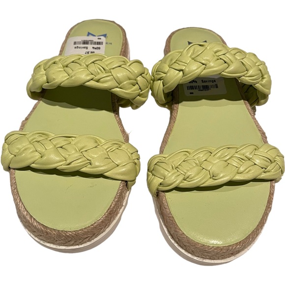 MARC FISHER LTD Jaime Espadrille Slide Sandal Citron Size 5 NWOB - Picture 3 of 6